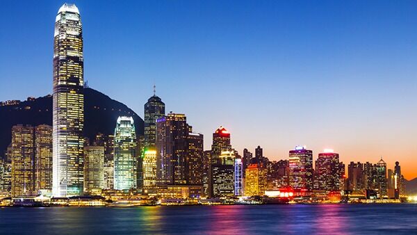 Hong Kong at night. IT security services in Hong Kong is necessary for businesses.