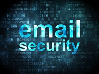 pixelated words Email Security on digital background