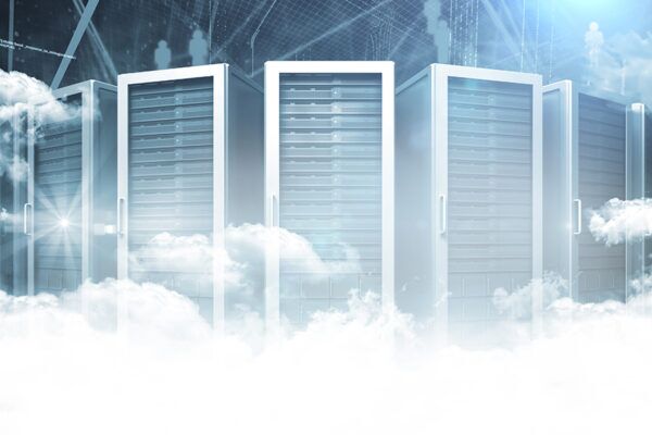 Servers enveloped in clouds representing the best cloud backup service