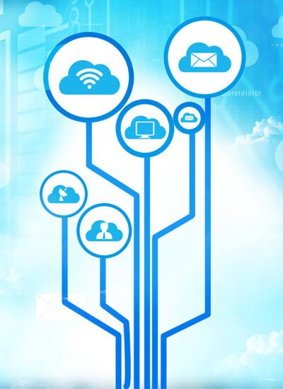 Abstract design showing interconnected icons for Azure Cloud Services in Japan, including email, collaboration, and computing Abstract design showing interconnected icons for Azure Cloud Services in Japan, including email, collaboration, and computing