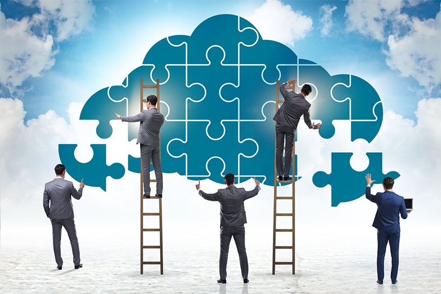 Cloud solutions concept image Cloud solutions concept image