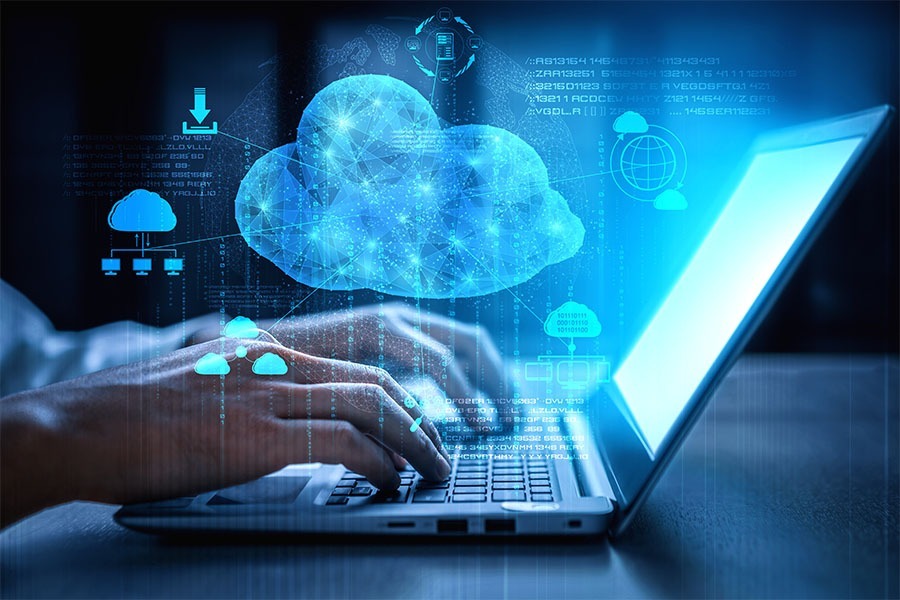 Cloud solutions concept image Cloud solutions concept image