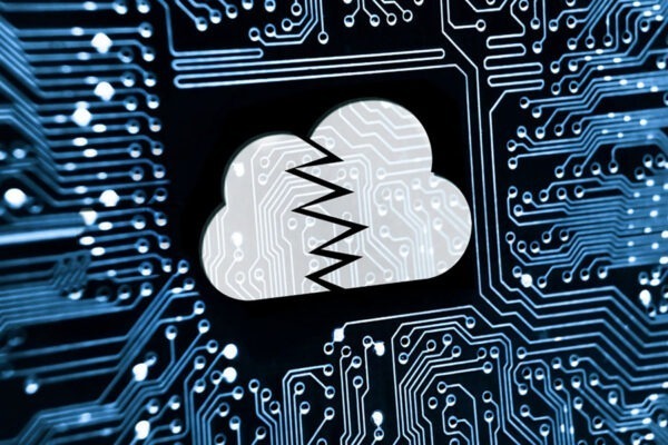 Cloud Computing in Healthcare: How to Secure Patient Data 3 Crack in the cloud circuit board concept image for cloud computing security threats