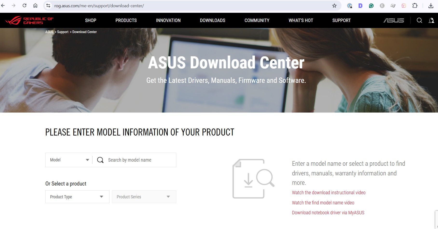 What Is Firmware and Why Firmware Updates Matter 4 Image showing manufacturer's download center