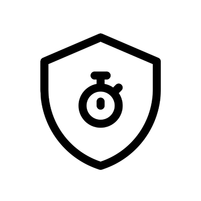 Icon of a shield with a magnifying glass symbolizing vulnerability assessment for network security in Japan