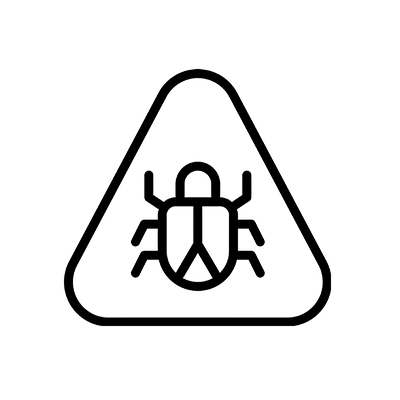 Icon of a shield with a magnifying glass symbolizing vulnerability assessment for network security in Japan