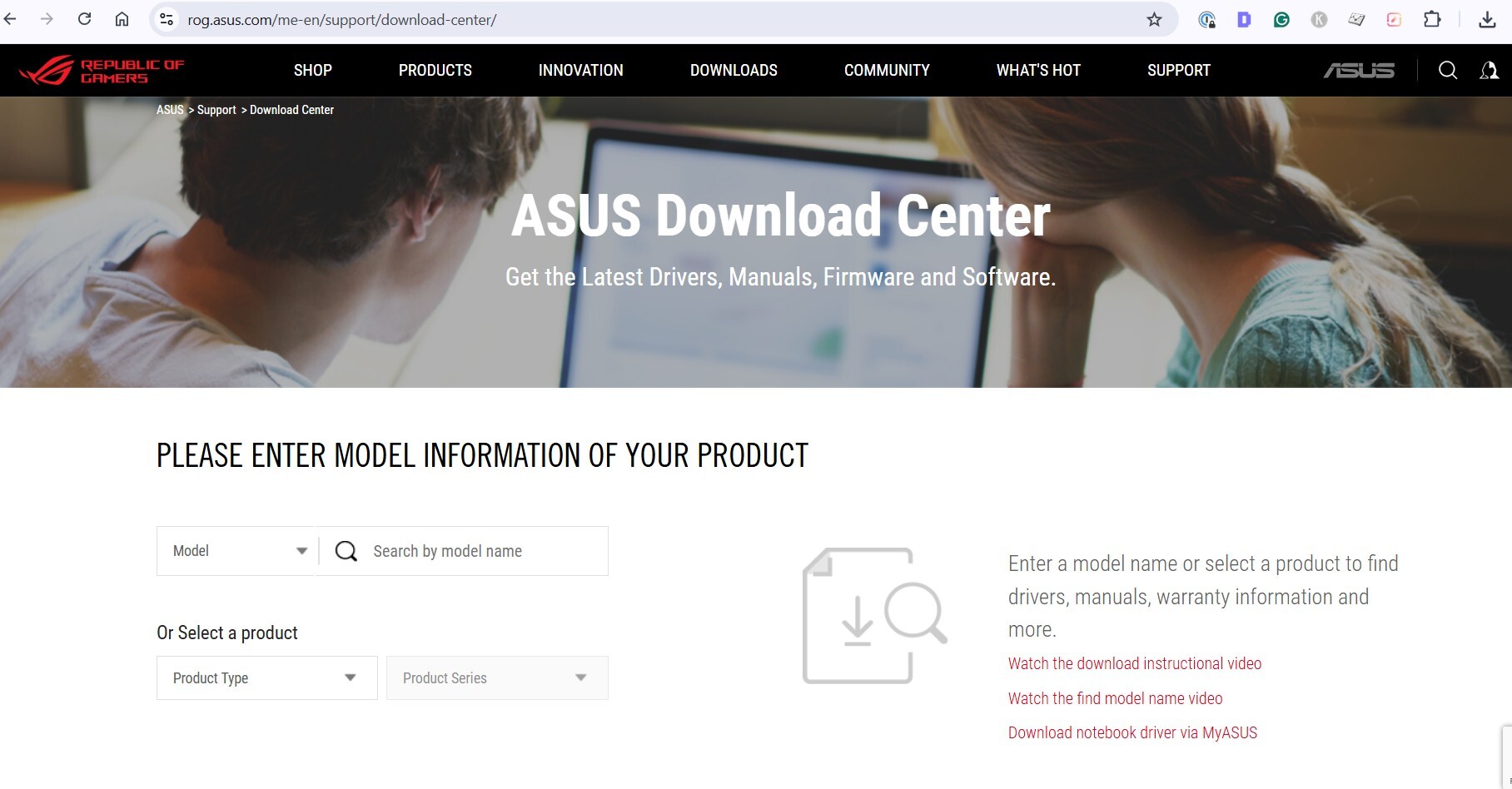 What Is Firmware and Why Firmware Updates Matter 4 Image showing manufacturer's download center