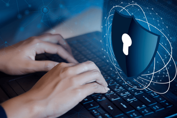 How Do Hackers Get Your Information? 4 IT security to protect against hackers concept image.