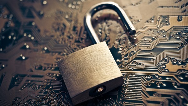 Opened padlock image concept for potential IT security threats to data security.