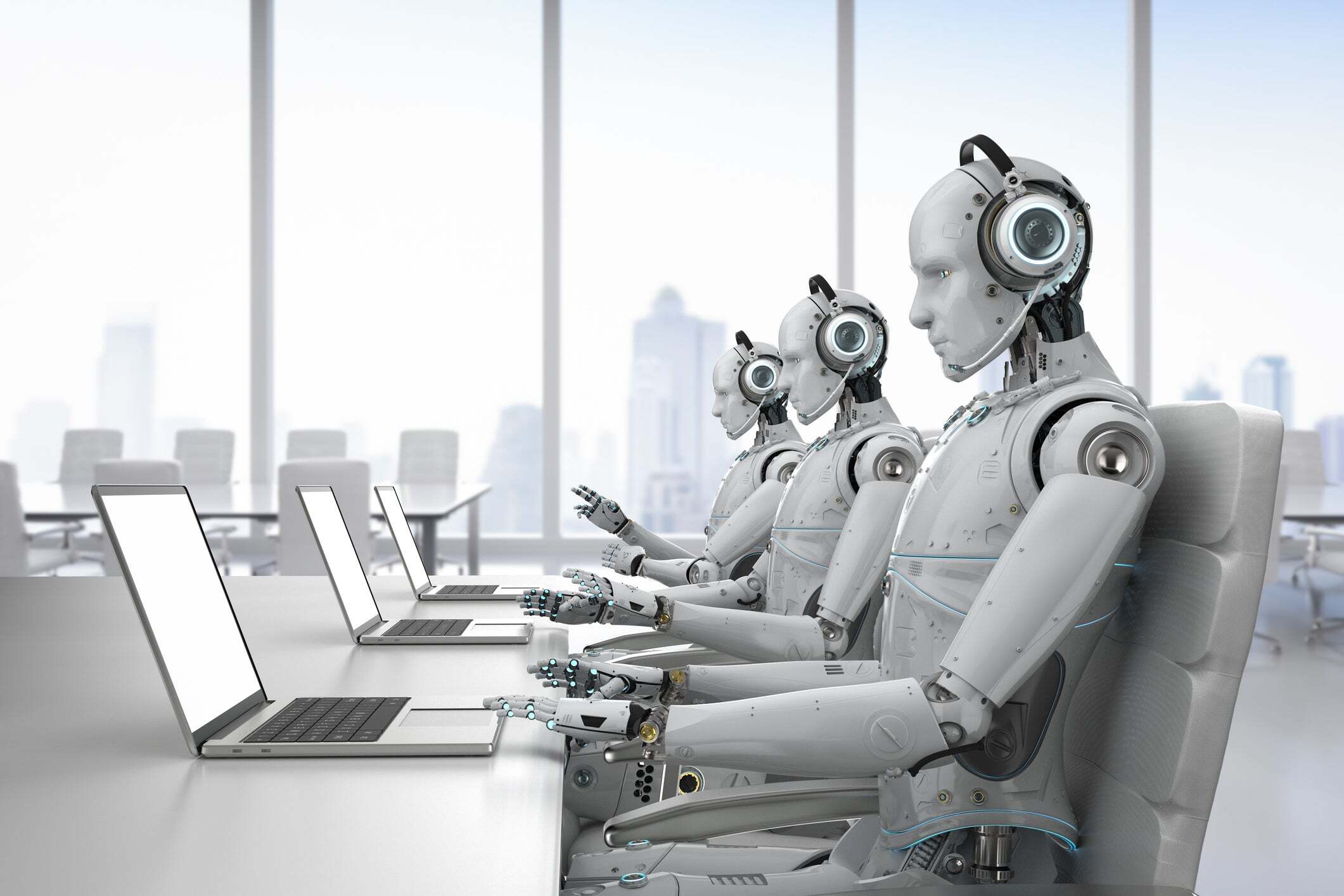 AI workforce doing customer service