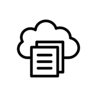 Folder with a cloud overlay