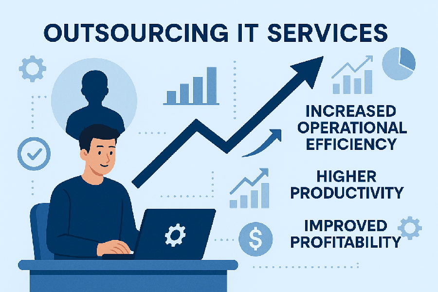 Image illustration of outsourcing IT services benefits